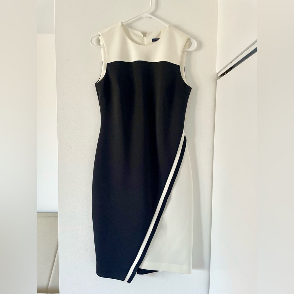 Tommy Hilfiger Colorblocked Asymmetrical Work Dress